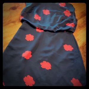 Banana Republic 2 Navy Red Dress Sleeveless A Line